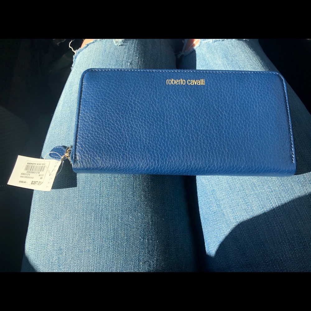 Roberto Cavali Wallet in Navy Blue